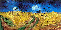 Wheatfield with crows