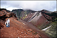 Mt Tarawera - Walking out of the crater...